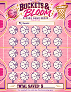 Buckets & Bloom Basketball Savings Challenge Set