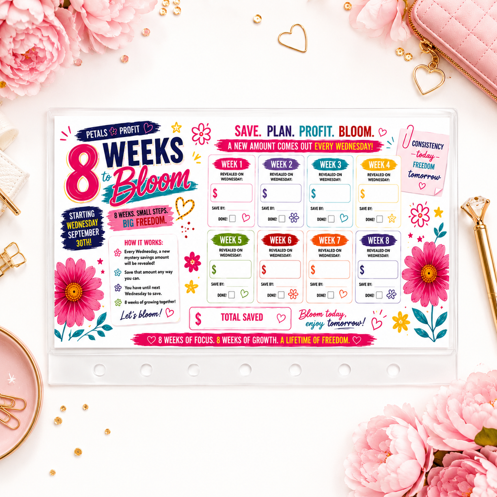 🌸  September 8 Weeks to Bloom Savings Challenge