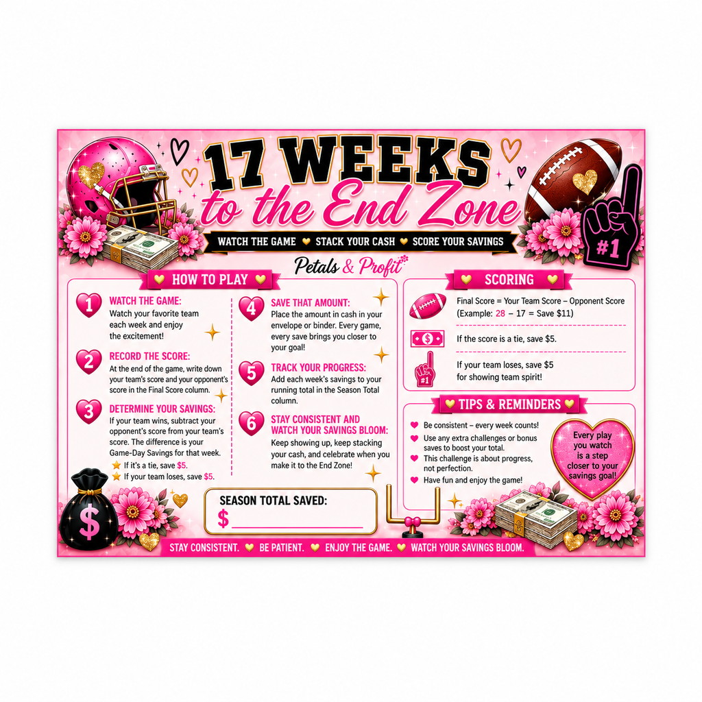 17 Weeks to the End Zone Savings Challenge