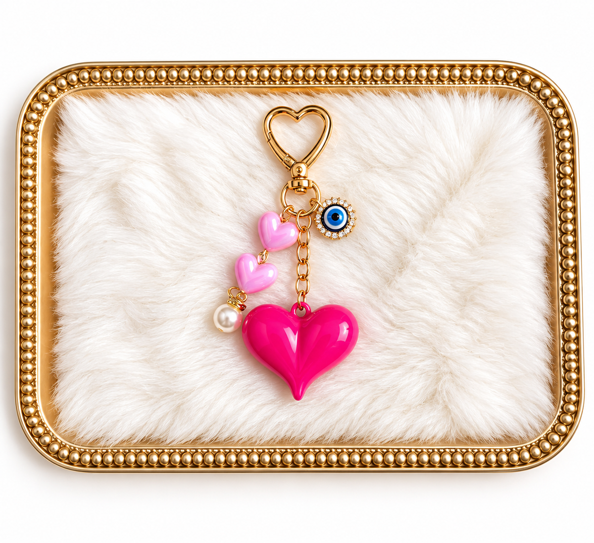 Pretty Pink Heart Charm