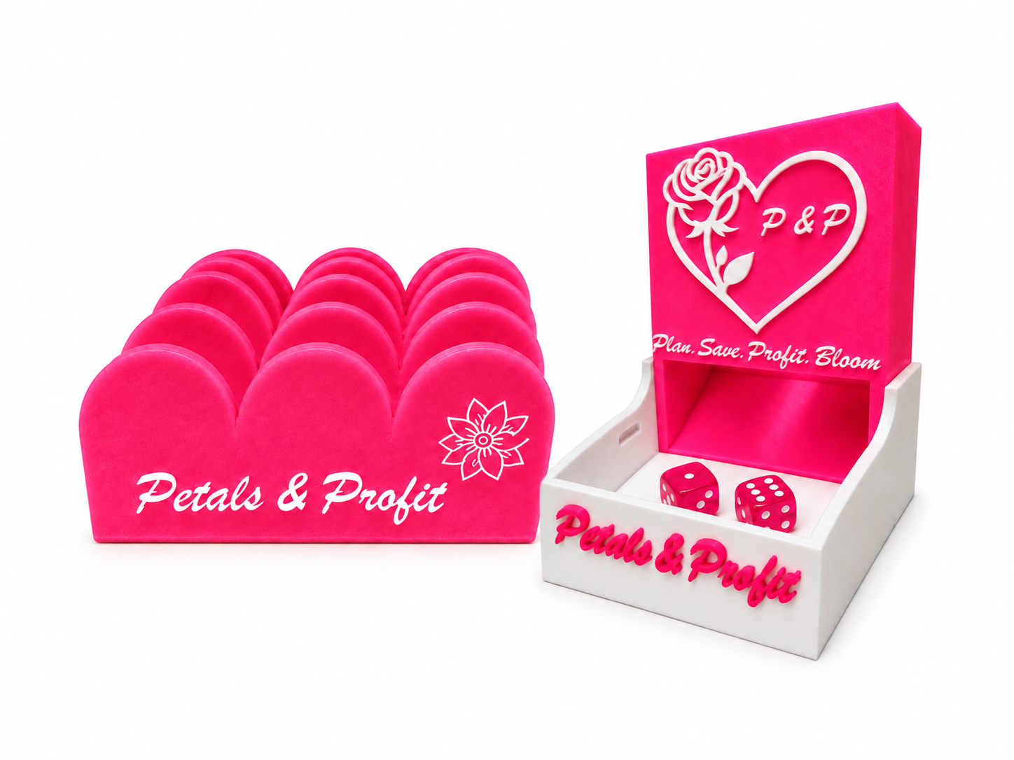🌸 Petals & Profit Cash Tray + Dice Tower Bundle 🎲💵