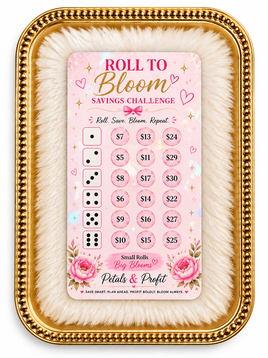 🎲 Roll to Bloom Savings Challenge