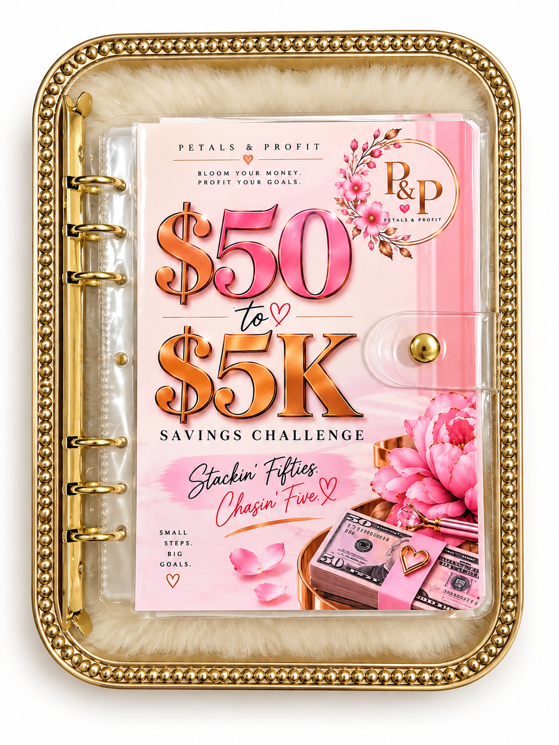 Stackin’ Fifties | $50 to $5K Savings Binder 🎀