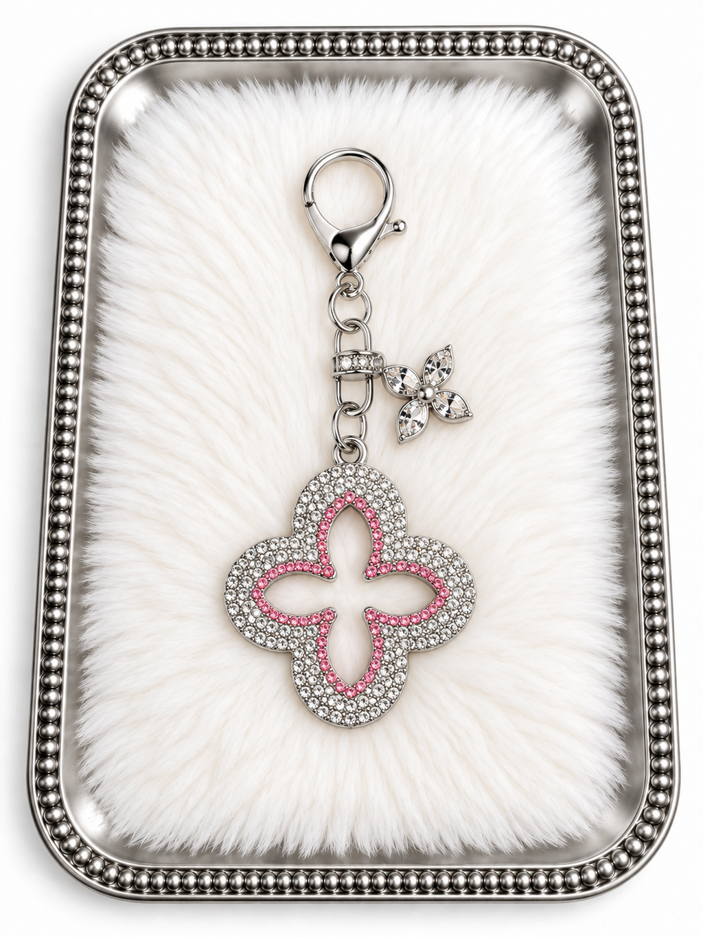 💎 Pink Petal Bling Charm