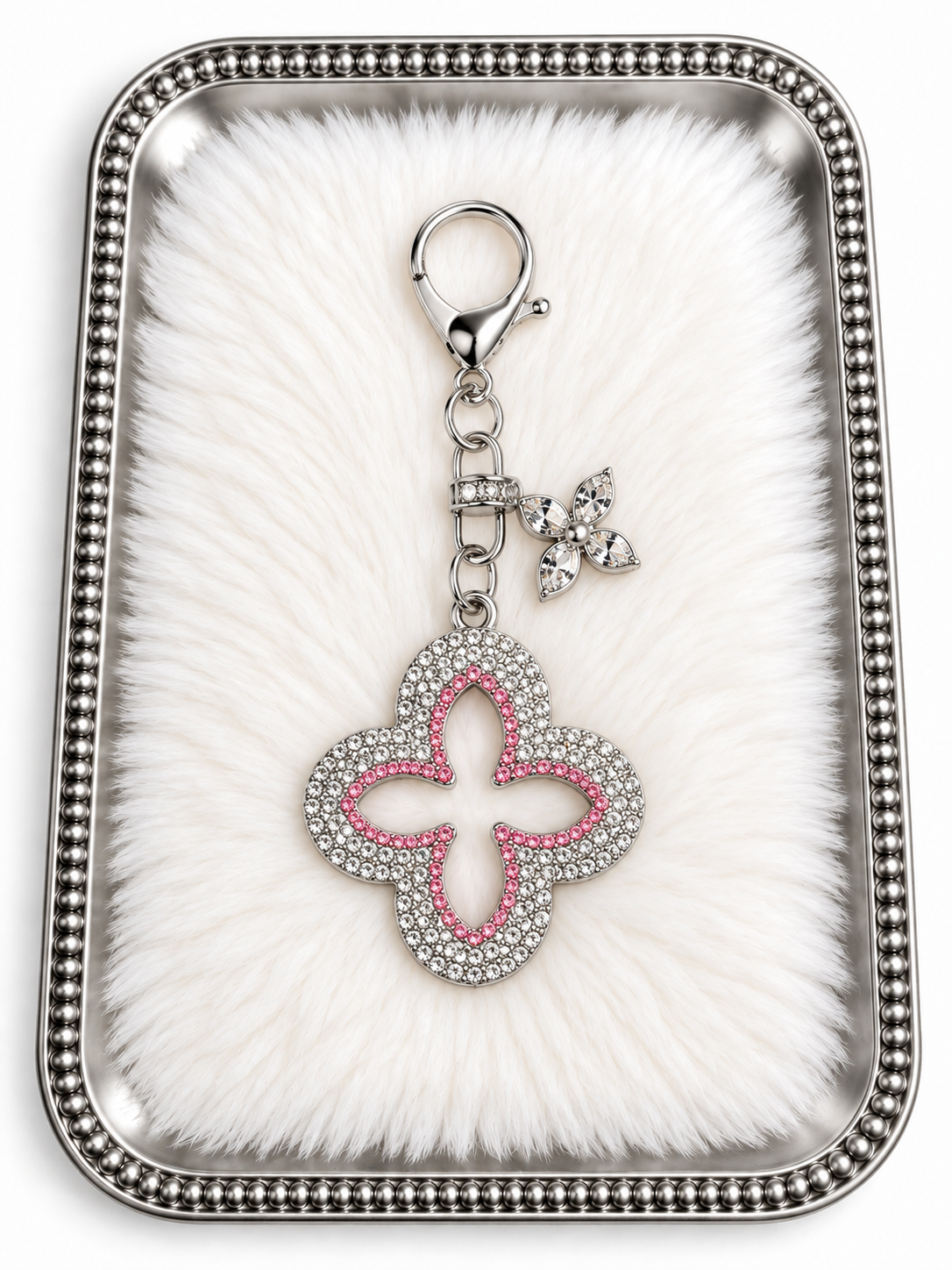 💎 Pink Petal Bling Charm