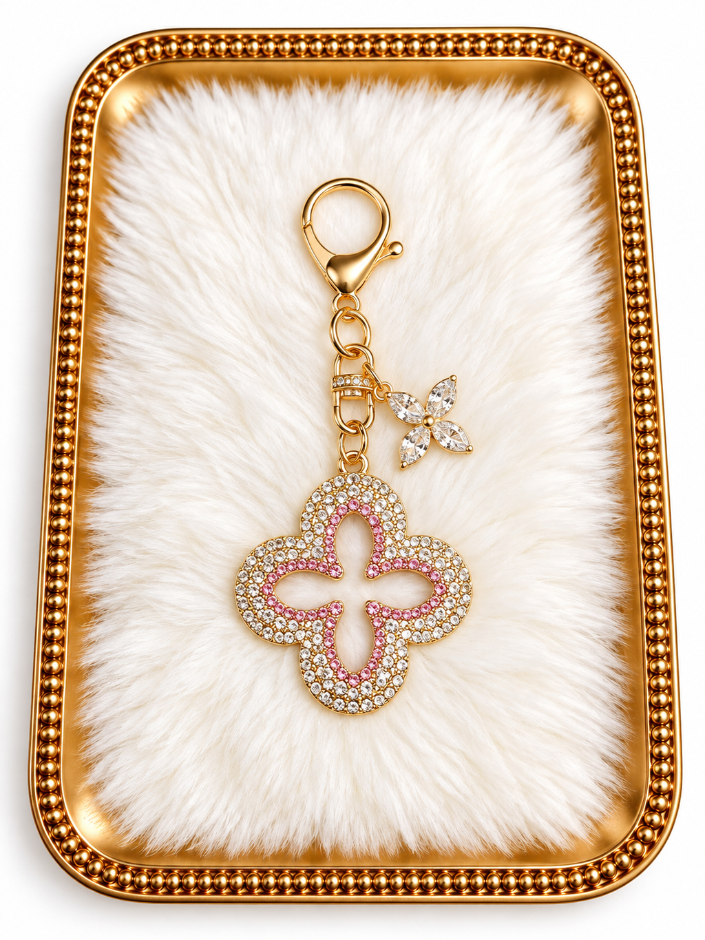 💎 Pink Petal Bling Charm