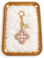 💎 Pink Petal Bling Charm