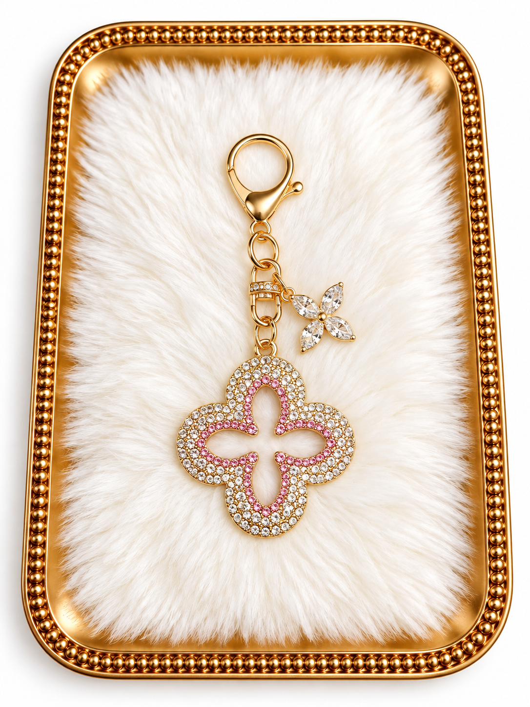 💎 Pink Petal Bling Charm