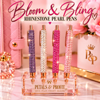 ✨ Bloom & Bling Rhinestone Pearl Pen