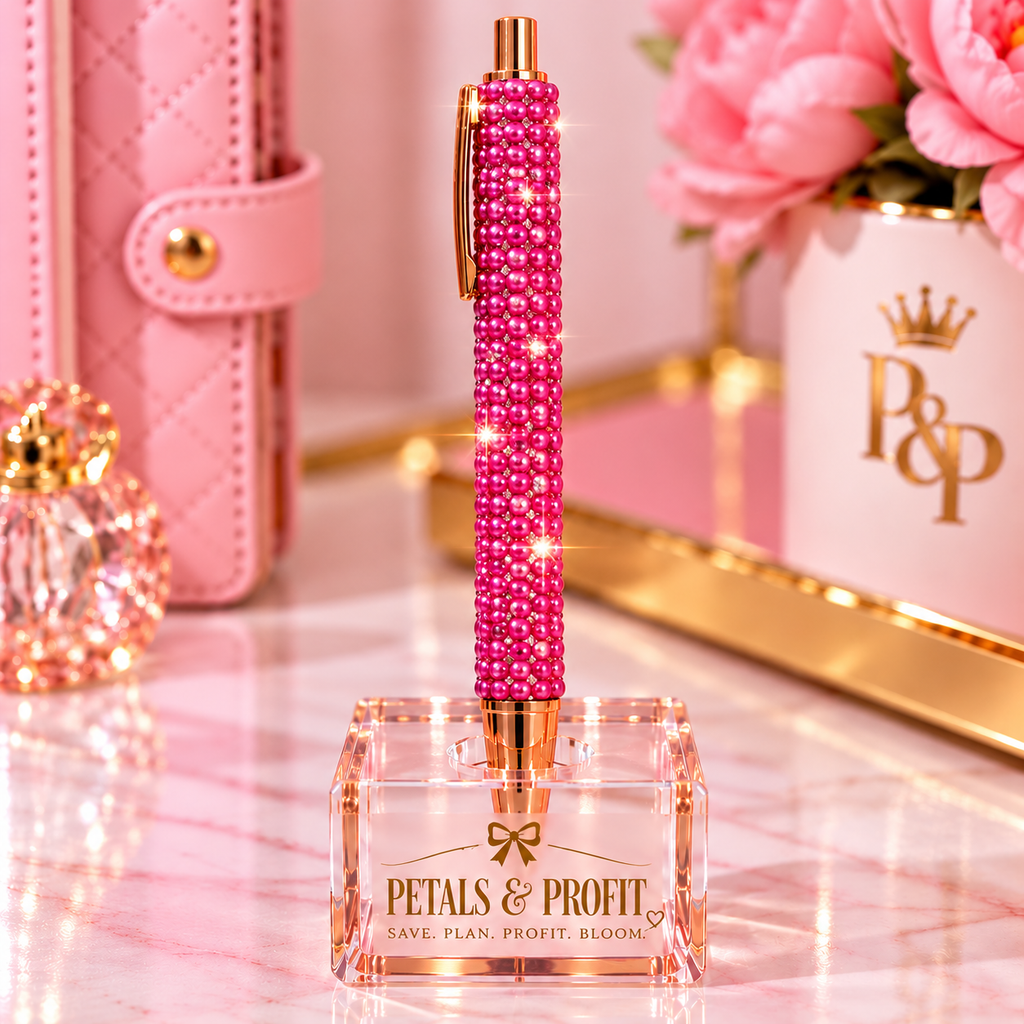 ✨ Bloom & Bling Rhinestone Pearl Pen