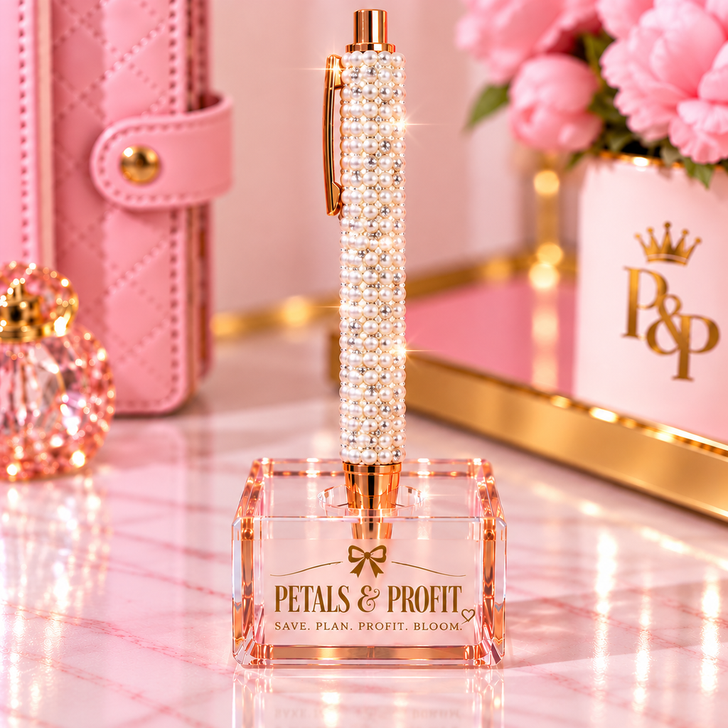 ✨ Bloom & Bling Rhinestone Pearl Pen